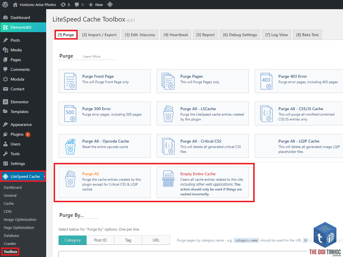 wordpress openlitespeed cache purge lỗi - Hình 2