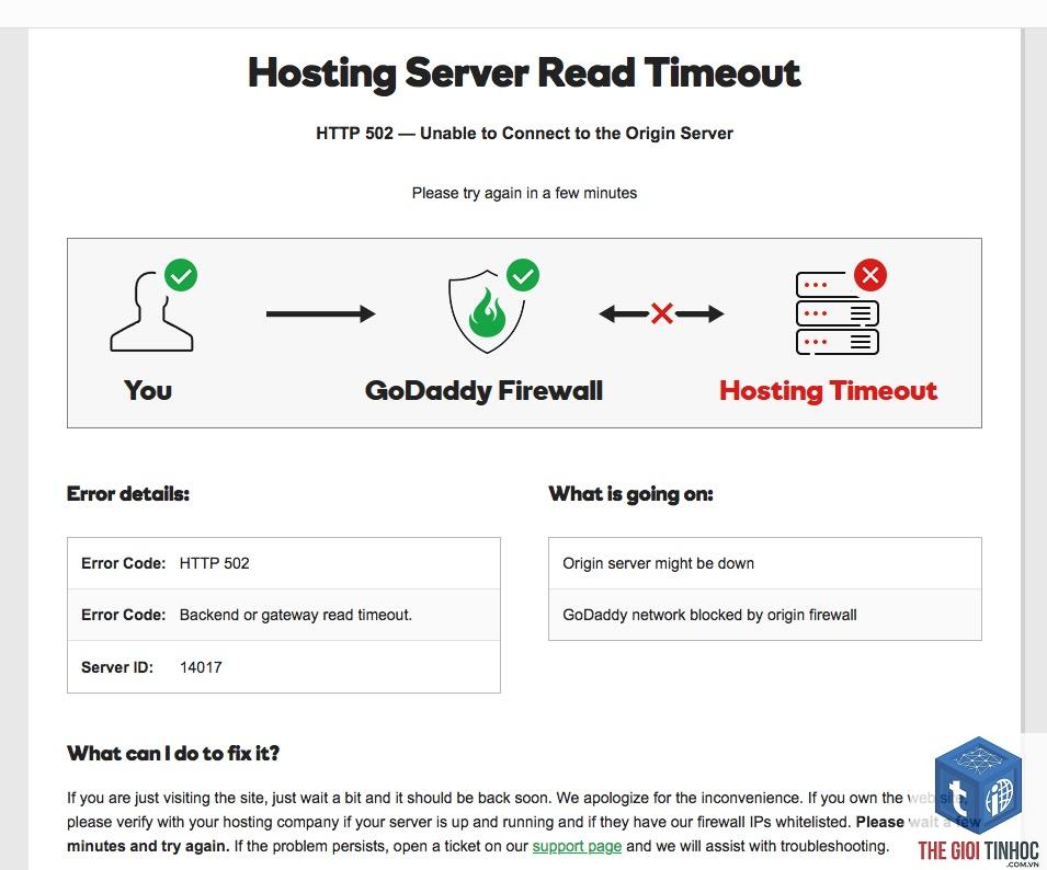 wordpress origin server error
