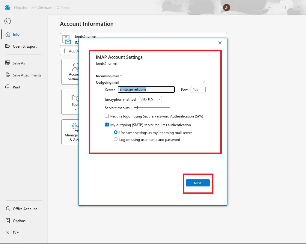 wordpress outlook smtp lỗi - Hình 4