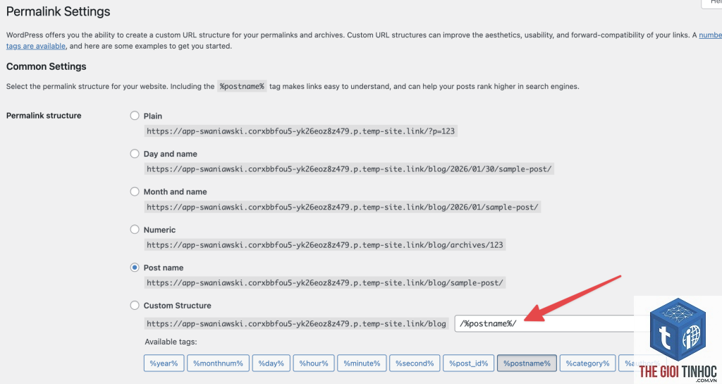 wordpress permalink flush error