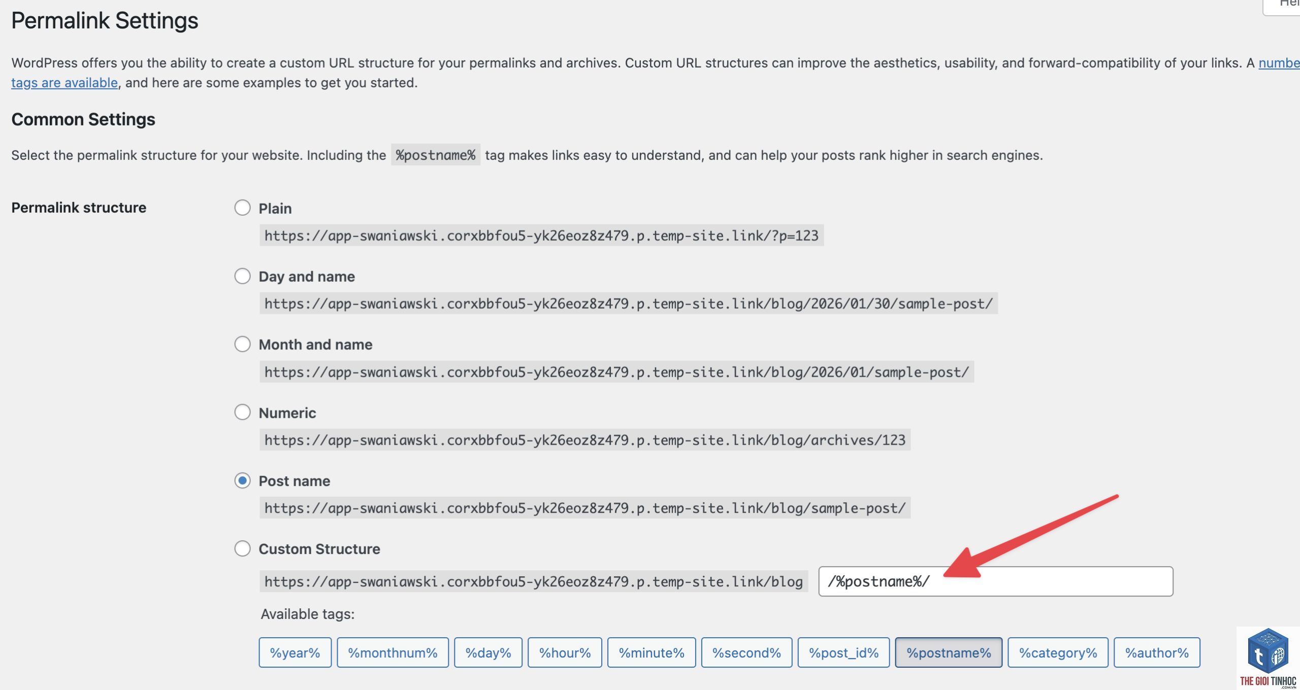 wordpress permalink flush error - Hình 1