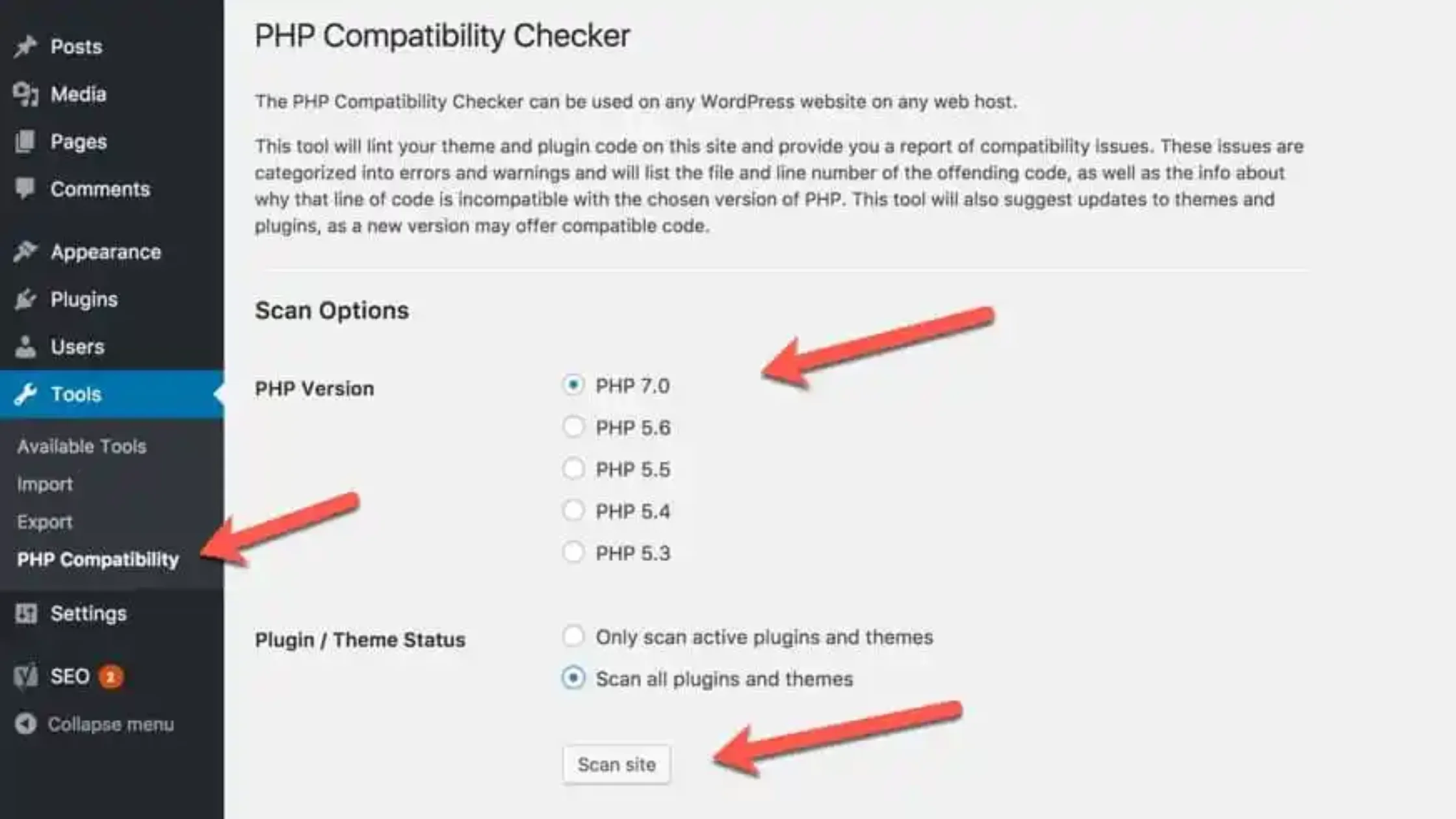 wordpress php compatibility error - Hình 3