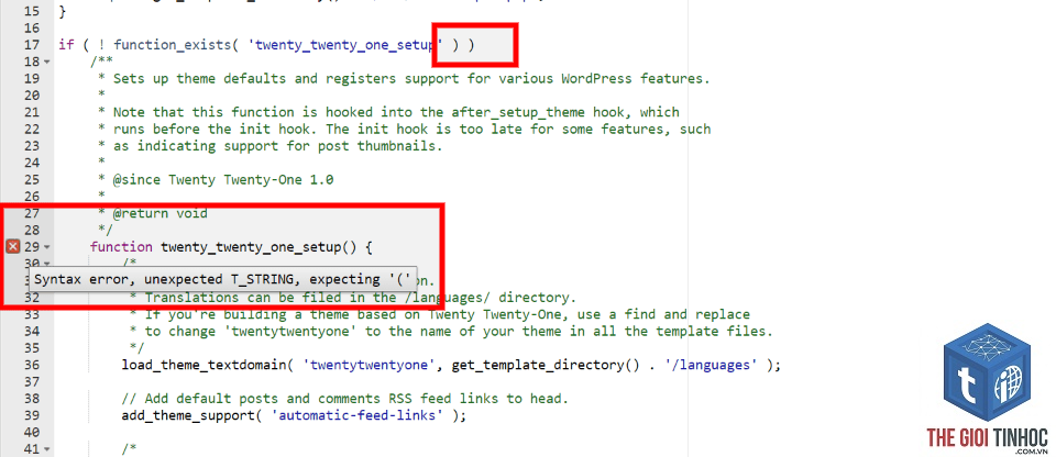 wordpress php parse error - Hình 2