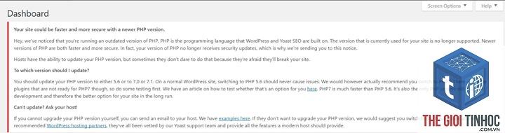 wordpress php version error - Hình 2