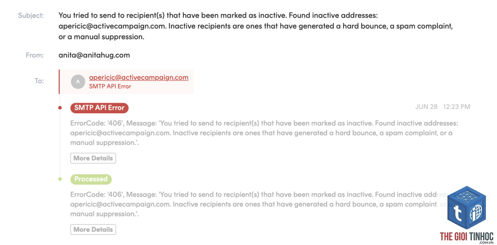 wordpress postmark smtp lỗi
