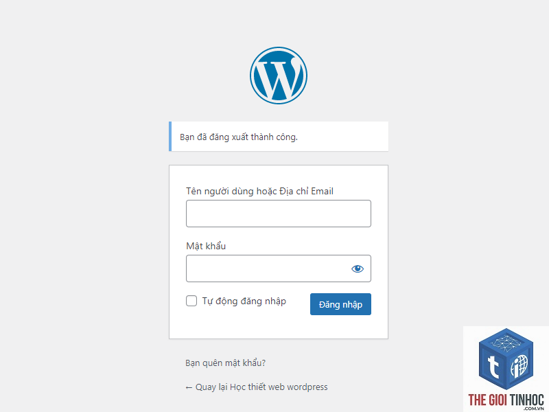 wordpress quên mật khẩu