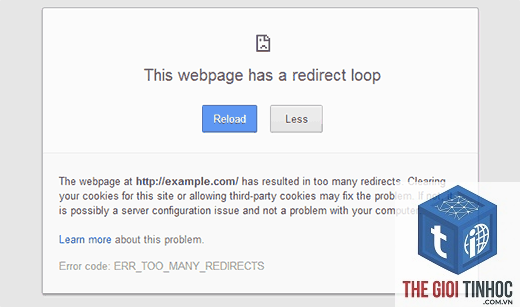 wordpress redirect error
