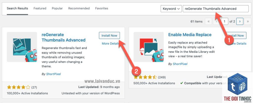 wordpress regenerate thumbnails lỗi