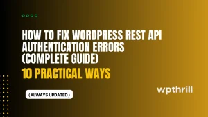 wordpress rest api authentication error
