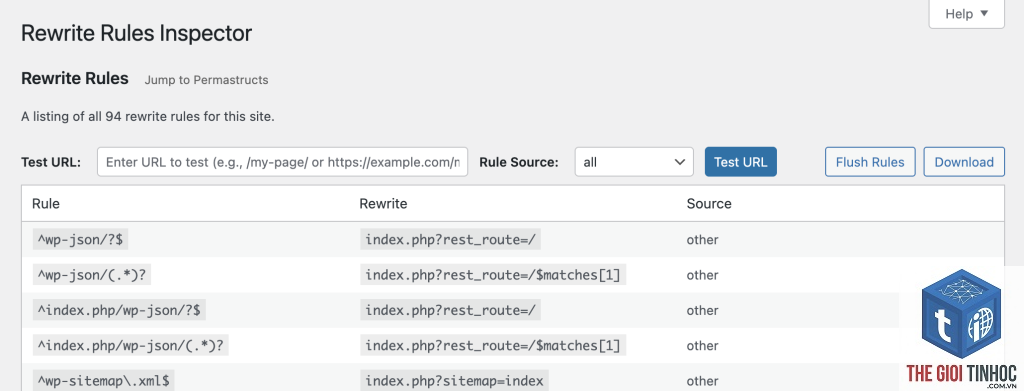 wordpress rewrite rules missing
