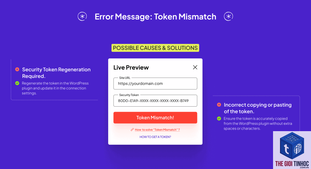 wordpress security token error