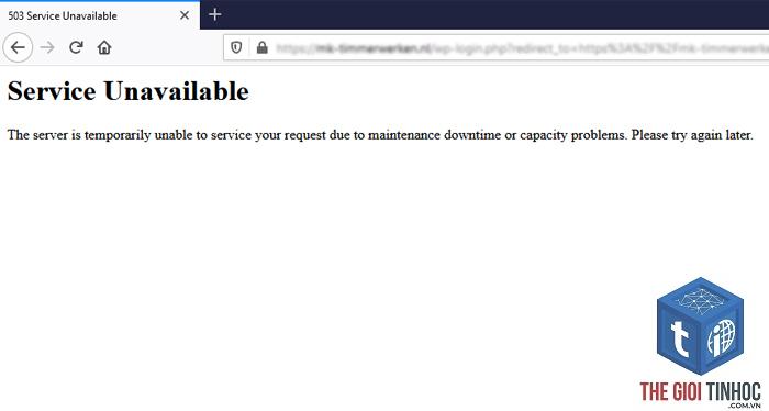 wordpress service unavailable