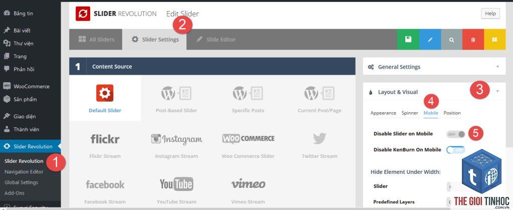 wordpress slider mobile lỗi