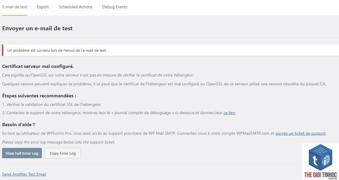 wordpress smtp tls error - Hình 4