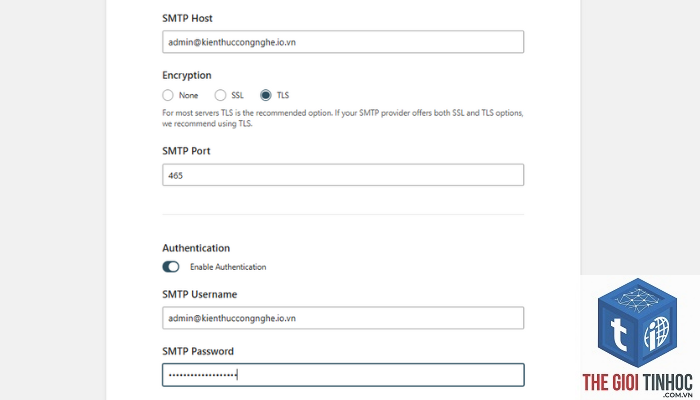 wordpress smtp username lỗi - Hình 1