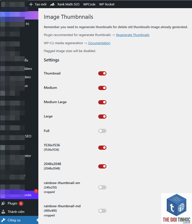 wordpress thumbnail quality thấp
