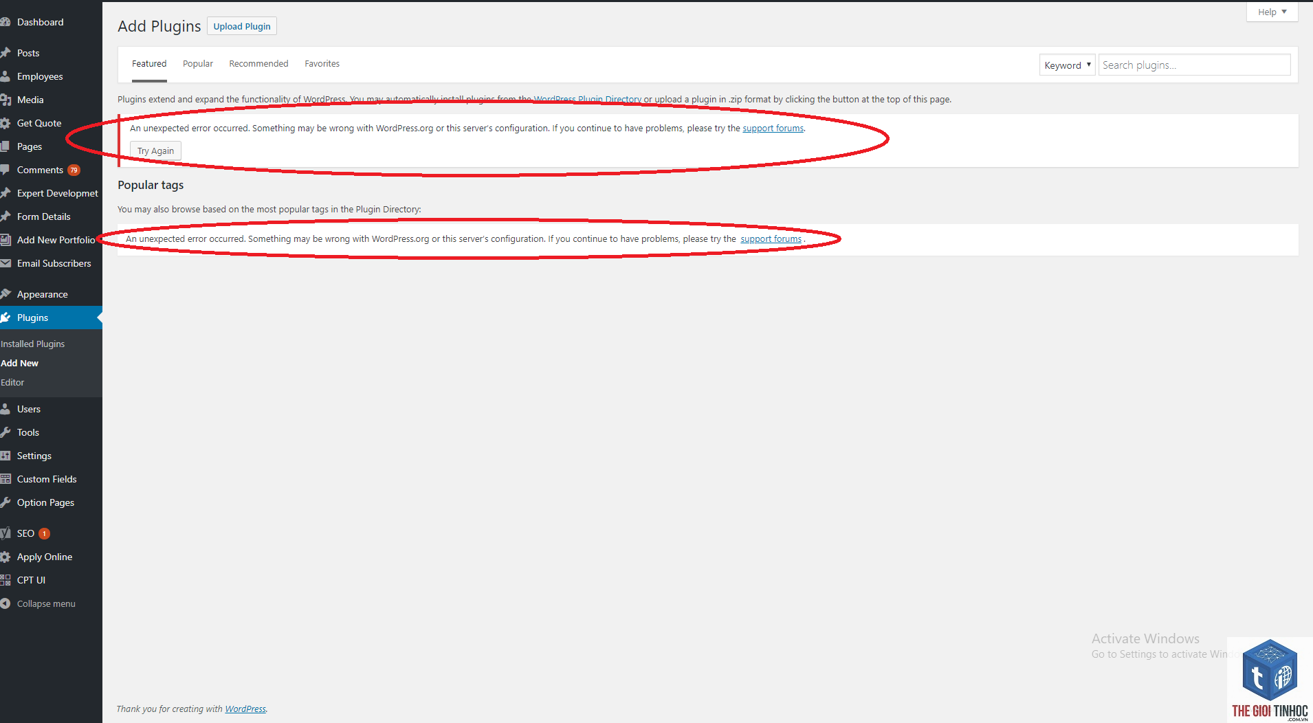 wordpress unexpected error - Hình 5