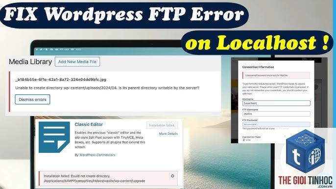 wordpress update ftp error - Hình 1