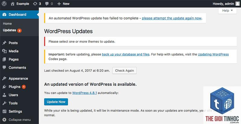 wordpress update interrupted - Hình 4
