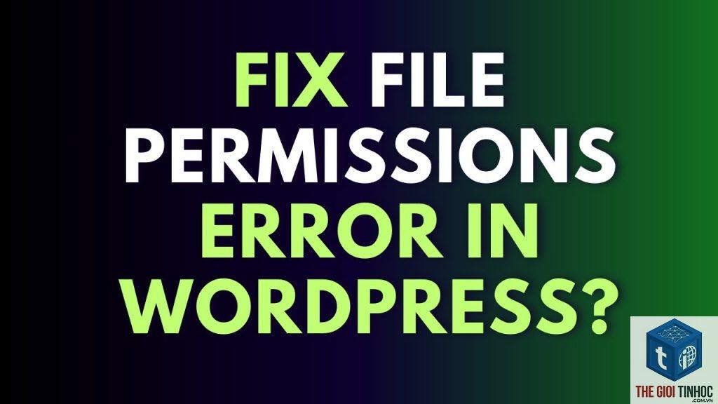 wordpress update permissions error