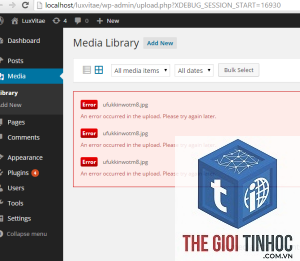 wordpress upload debug