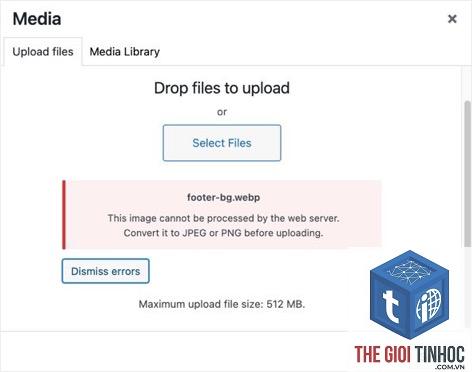 wordpress upload filesystem error