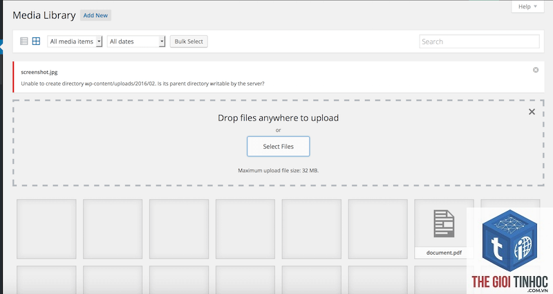 wordpress upload pdf lỗi - Hình 2