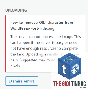 wordpress upload server error