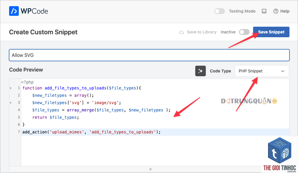 wordpress upload svg lỗi