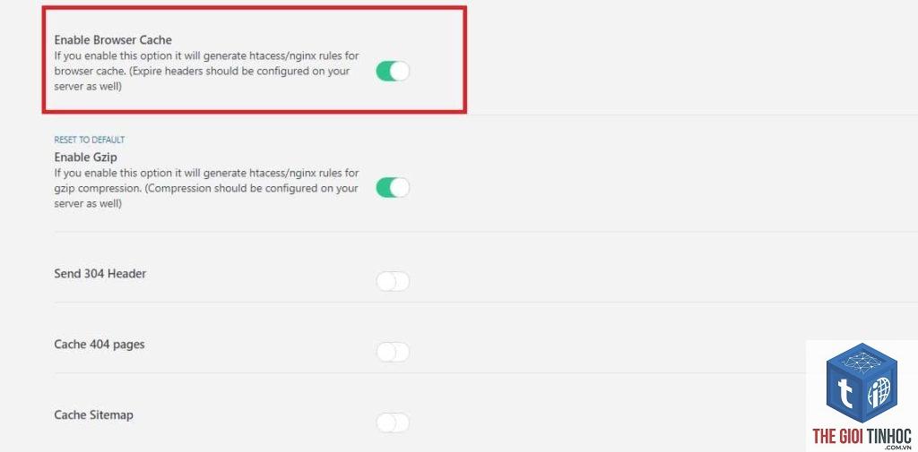 wordpress website cache error