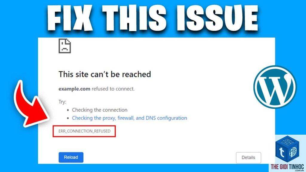 wordpress website connection refused