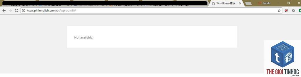 wordpress wp-admin error