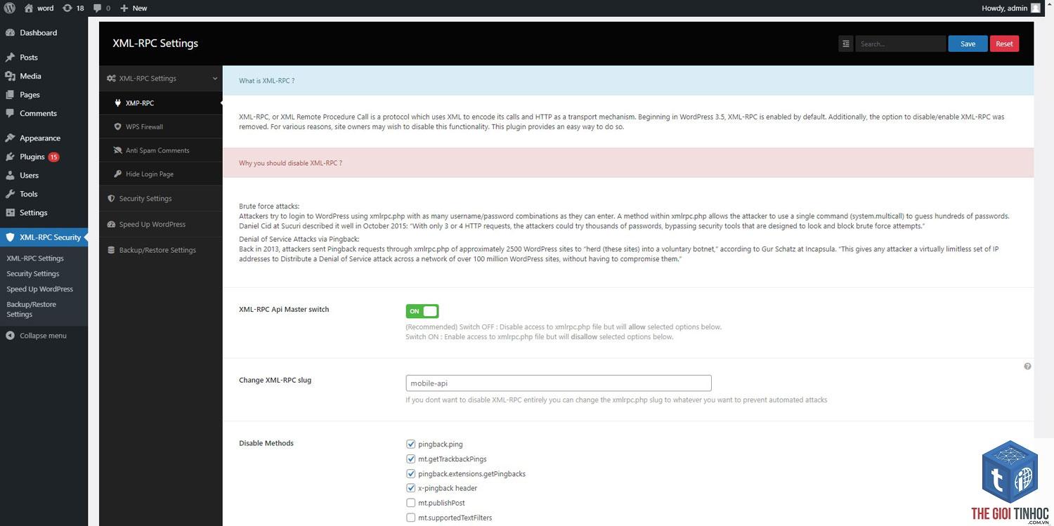 wordpress xmlrpc disabled - Hình 3