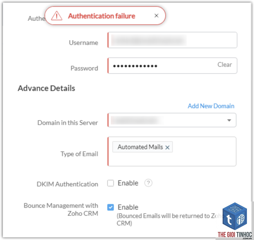 wordpress zoho relay error - Hình 2