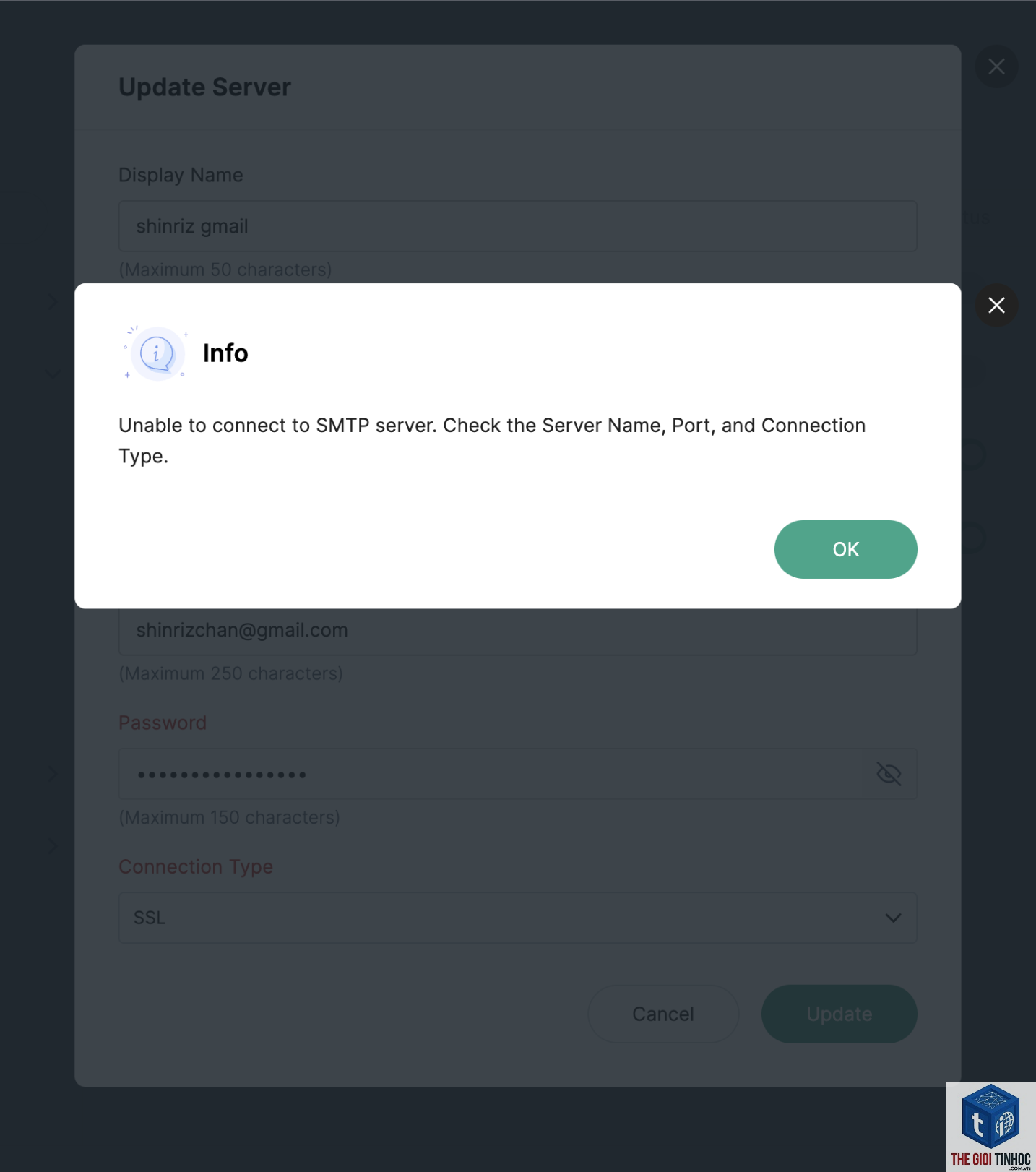 wordpress zoho smtp connection error - Hình 1