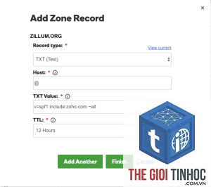 wordpress zoho spf lỗi
