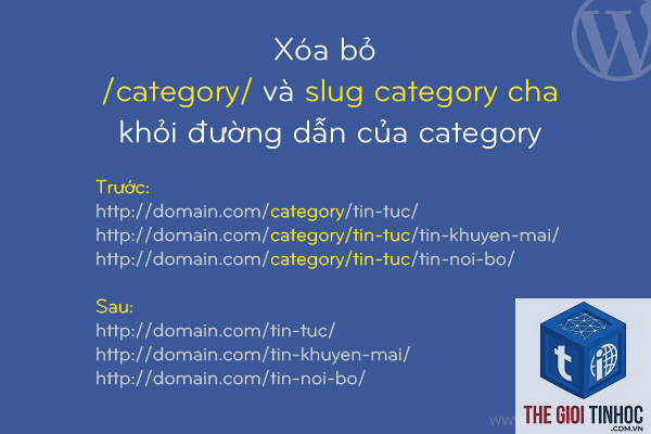 xóa category wordpress