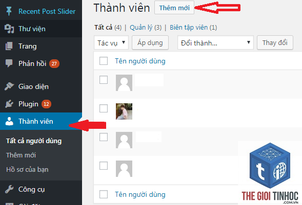 xóa dữ liệu cá nhân wordpress