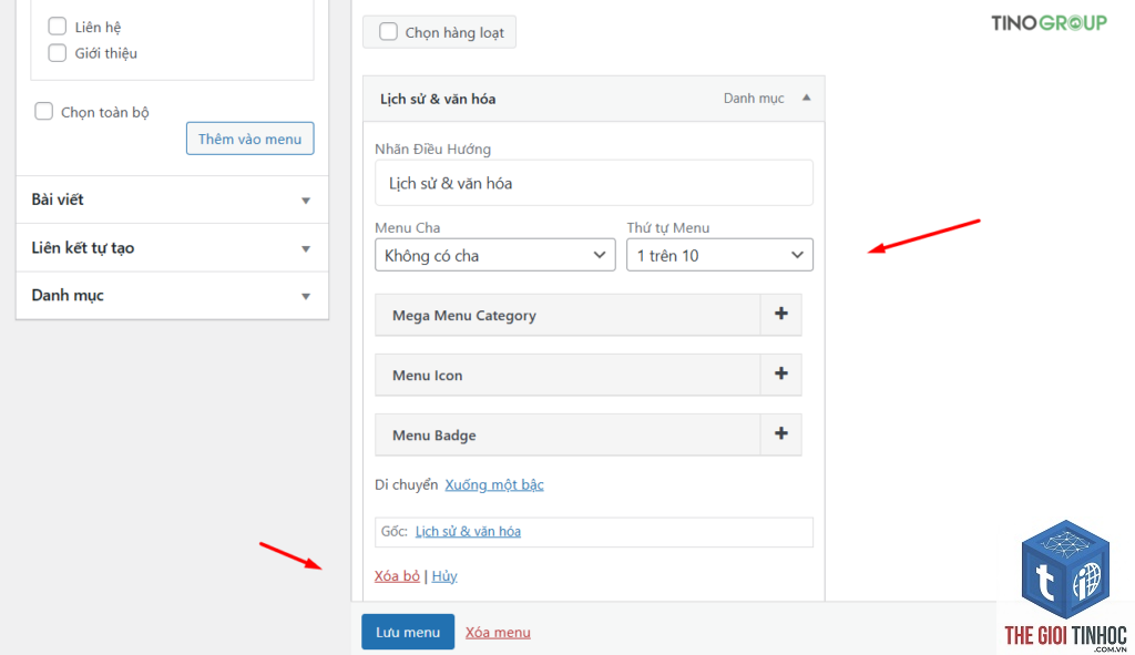 xóa menu wordpress - Hình 4