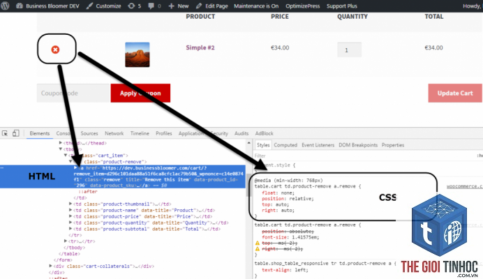xóa sản phẩm khỏi giỏ hàng woocommerce - Hình 3