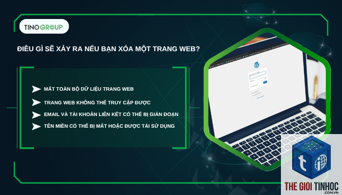 xóa trang wordpress