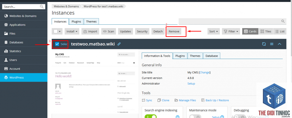xóa website trong multisite - Hình 4