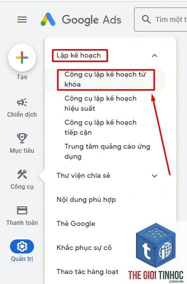 cách dùng google keyword planner