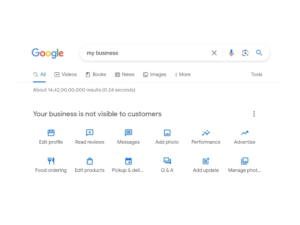 google business keyword
