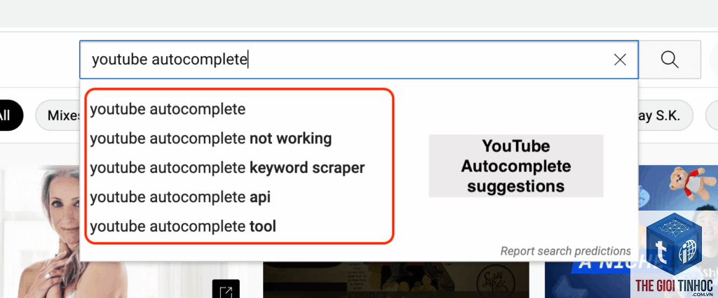keyword từ youtube autocomplete