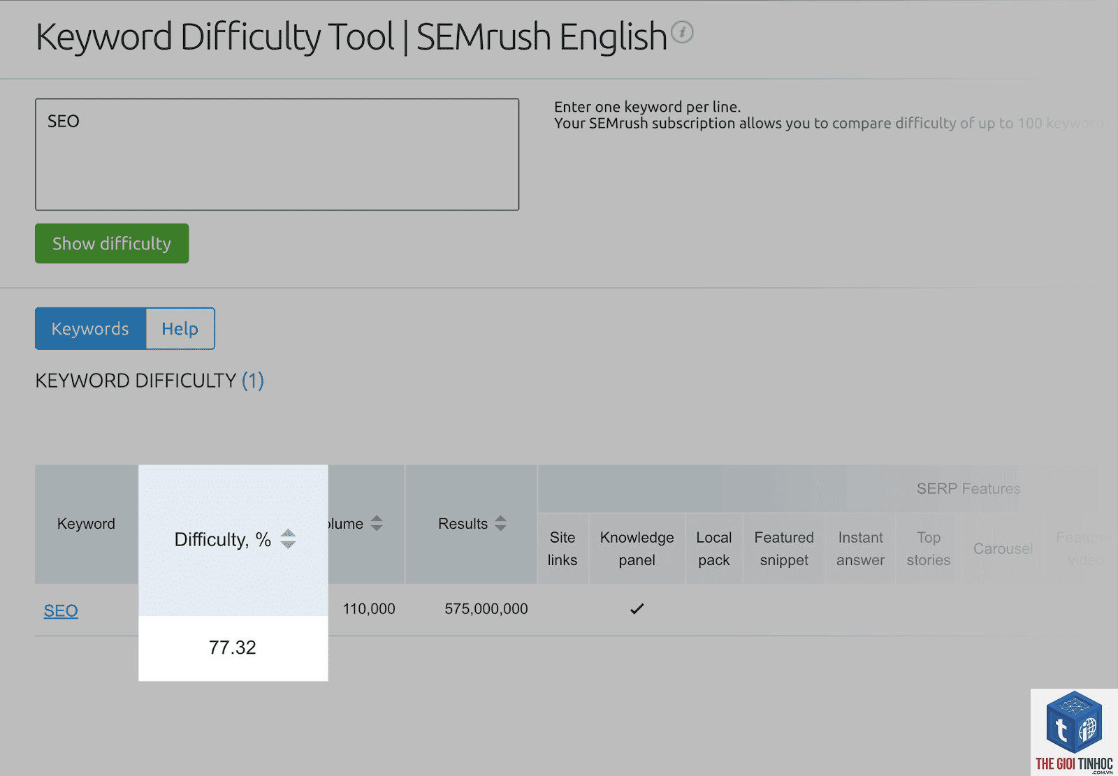 cách xem keyword difficulty semrush - Image 3