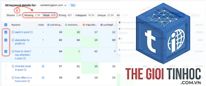 create keyword list semrush