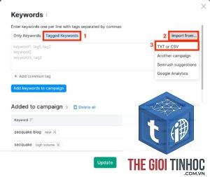 download keywords semrush