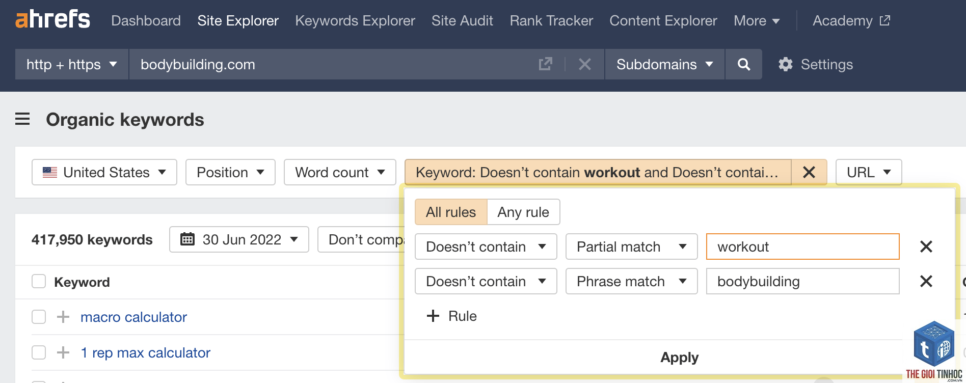 exclude keywords ahrefs - Image 2
