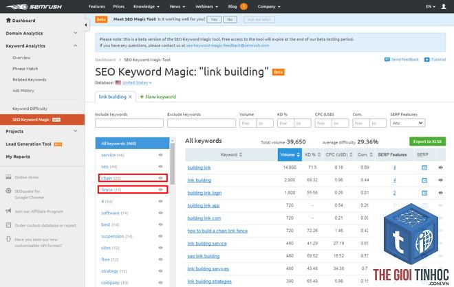 filter keyword volume semrush - Image 2